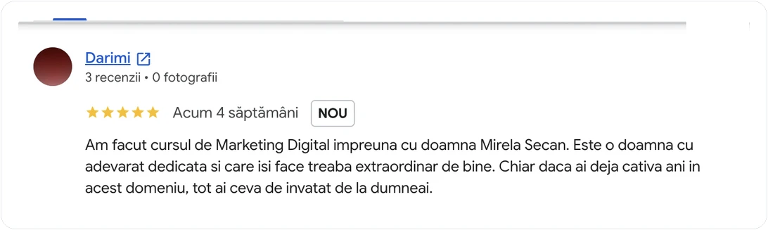 Recenzie APSAP despre cursul Marketing Digital